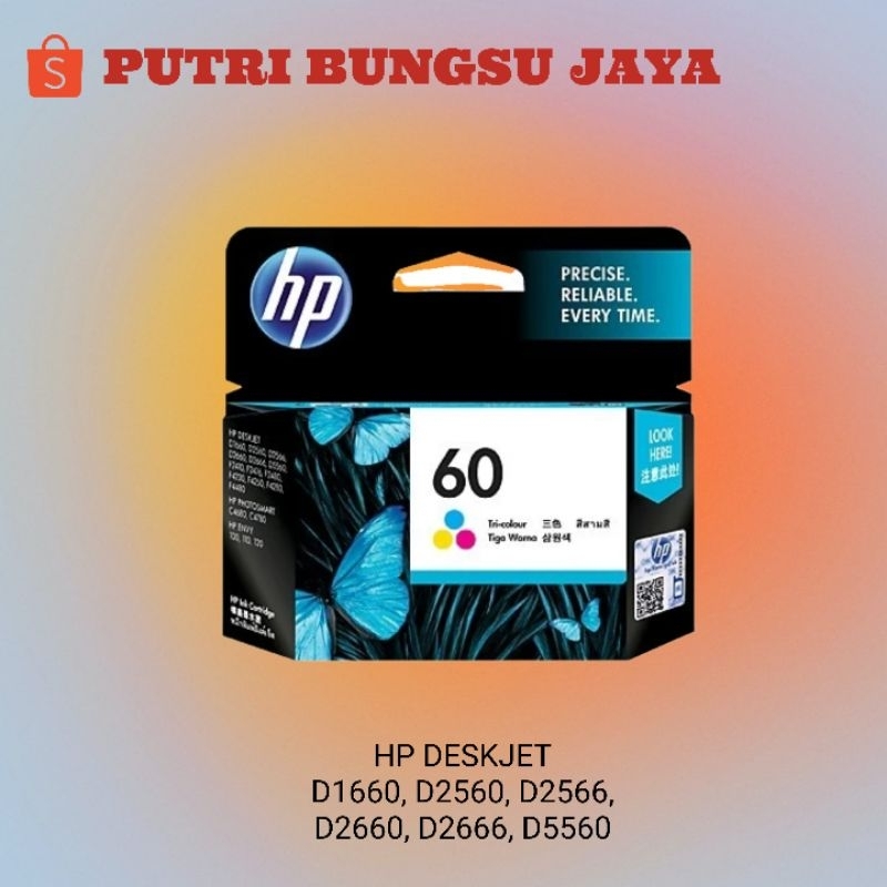 Jual Tinta Cartridge Hp 60 Colour Warna Original Shopee Indonesia