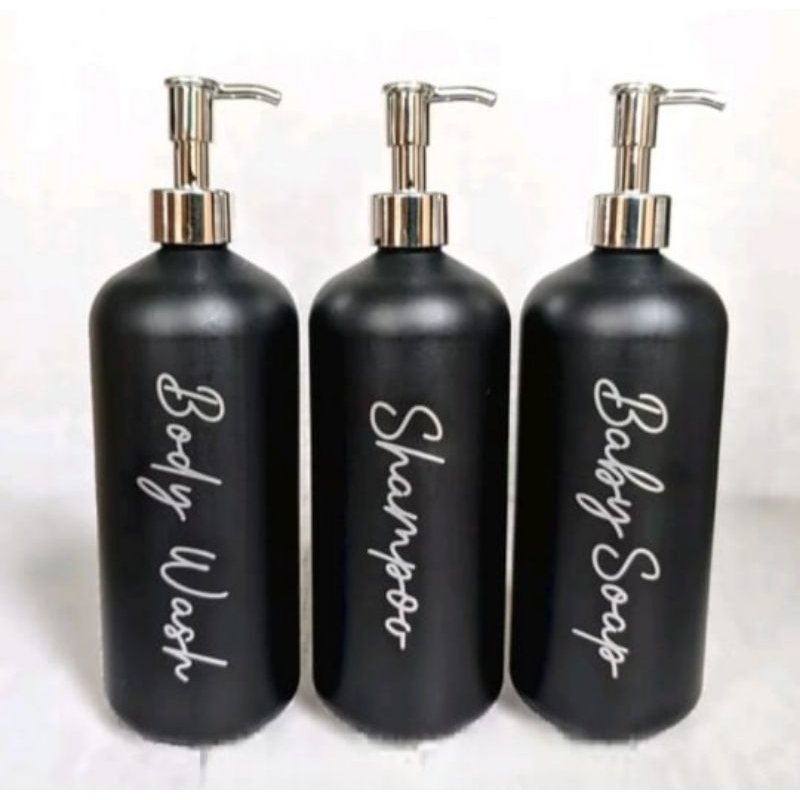 Jual Botol Sabun Cair Pump Hitam Doff Silver Aesthetic Ml Luxury