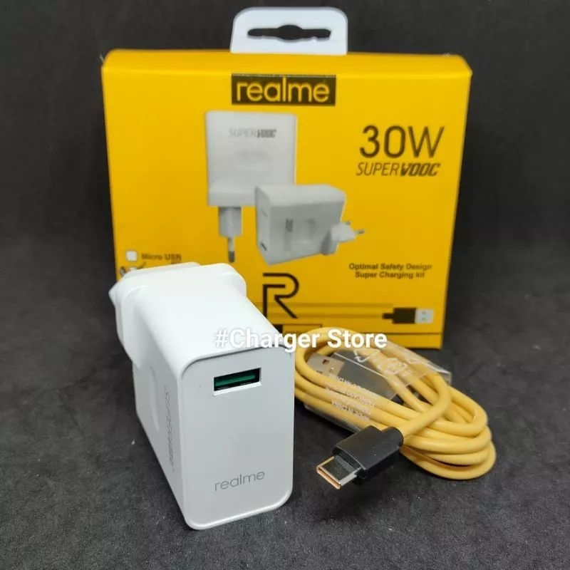 Jual Charger Realme ORIGINAL 30W 6A Type C Fast Charging SUPER VOOC