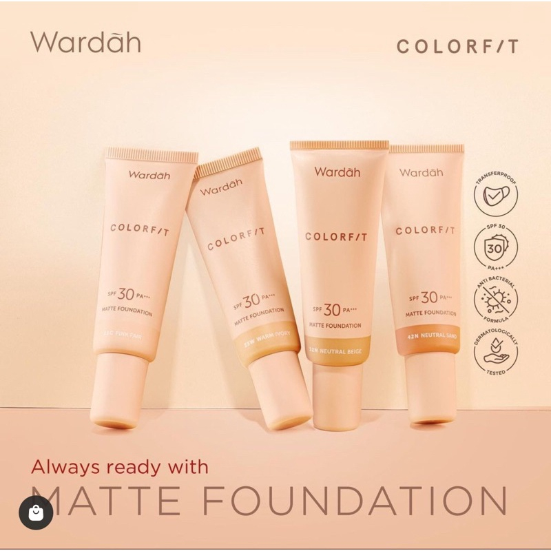 Jual Wardah Colorfit Matte Foundation SPF 30 PA 25ml Shopee