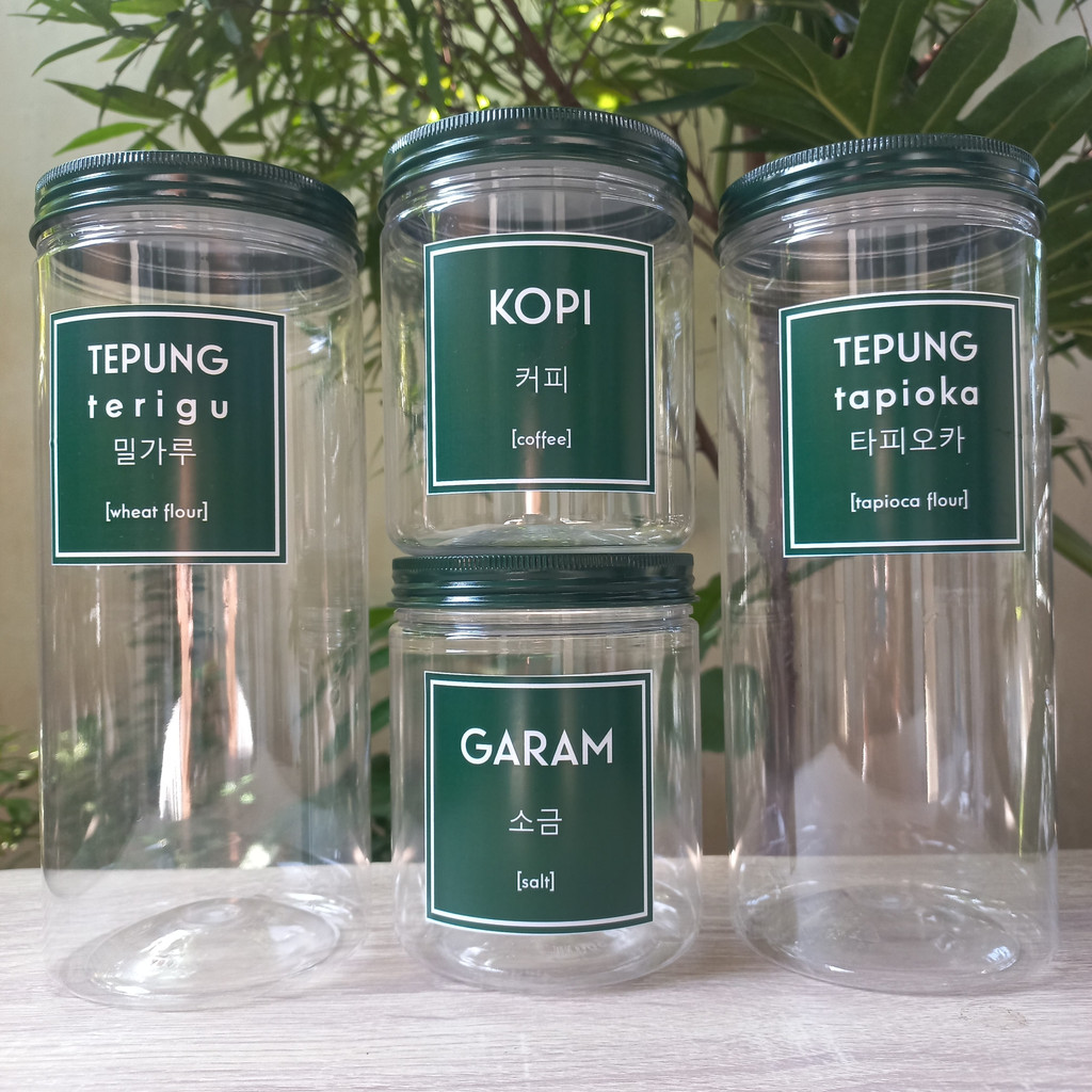 Jual Toples Bumbu Dapur Hijau Army Tutup Alumunium Model Minimalis