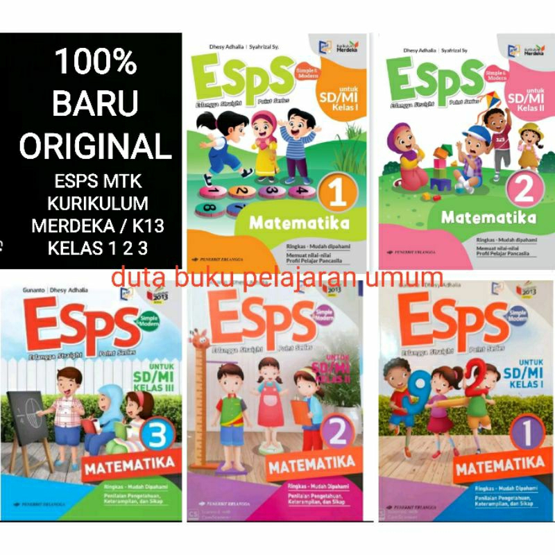 Jual Buku Esps Matematika Kelas 1 2 3 Sd Matematika Erlangga Kurikulum