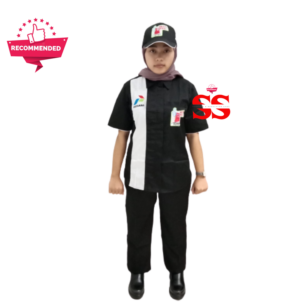 Jual Set Seragam Spbu Pertamina Topi Dan Tas Operator Pasti Pas Lengan