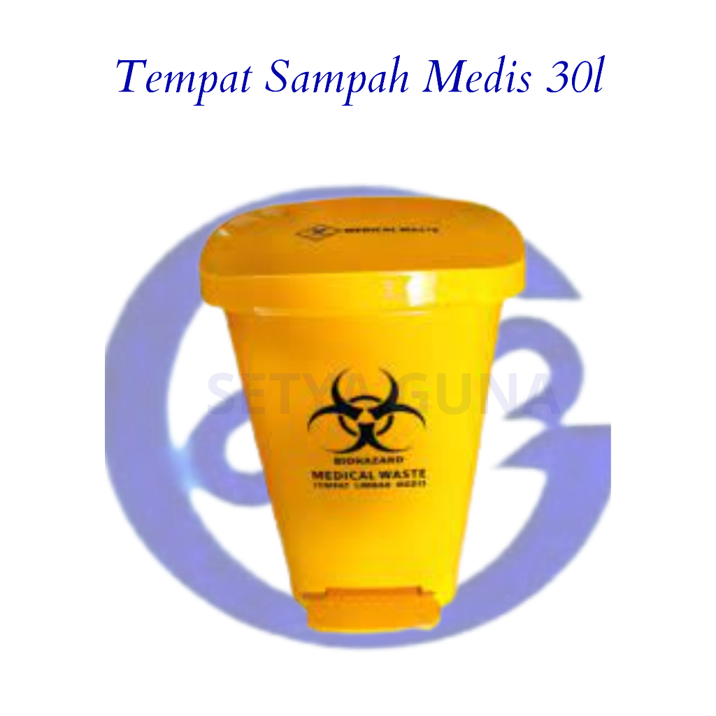 Jual Tempat Sampah Kuning Limbah Medis Biohazard Kapasitas 30 Liter