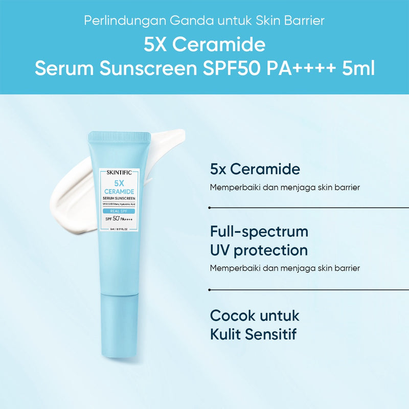 Jual SKINTIFIC 5x Ceramide Serum Sunscreen SPF 50 PA 5ml Shopee