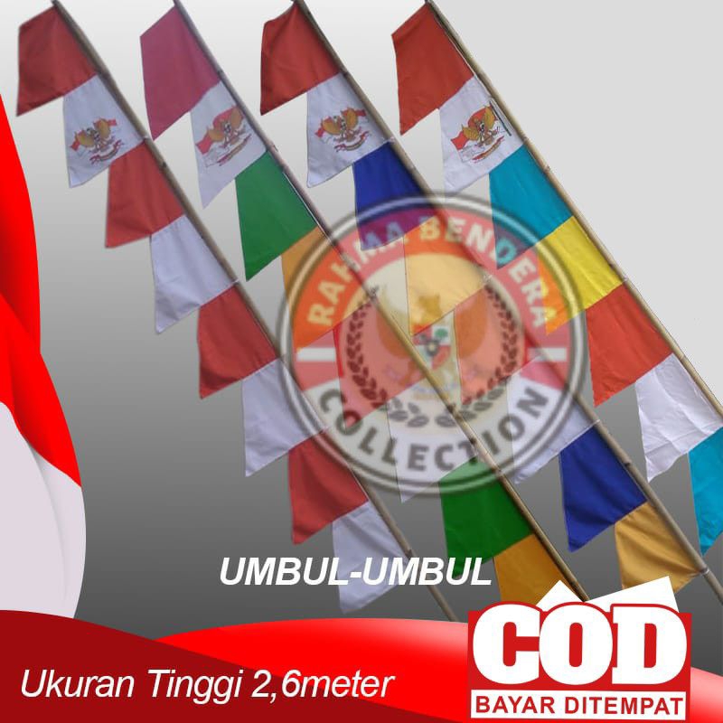 Jual Bendera Umbul Umbul Panjang Bendera Umbul Umbul Warna Warni 5pcs