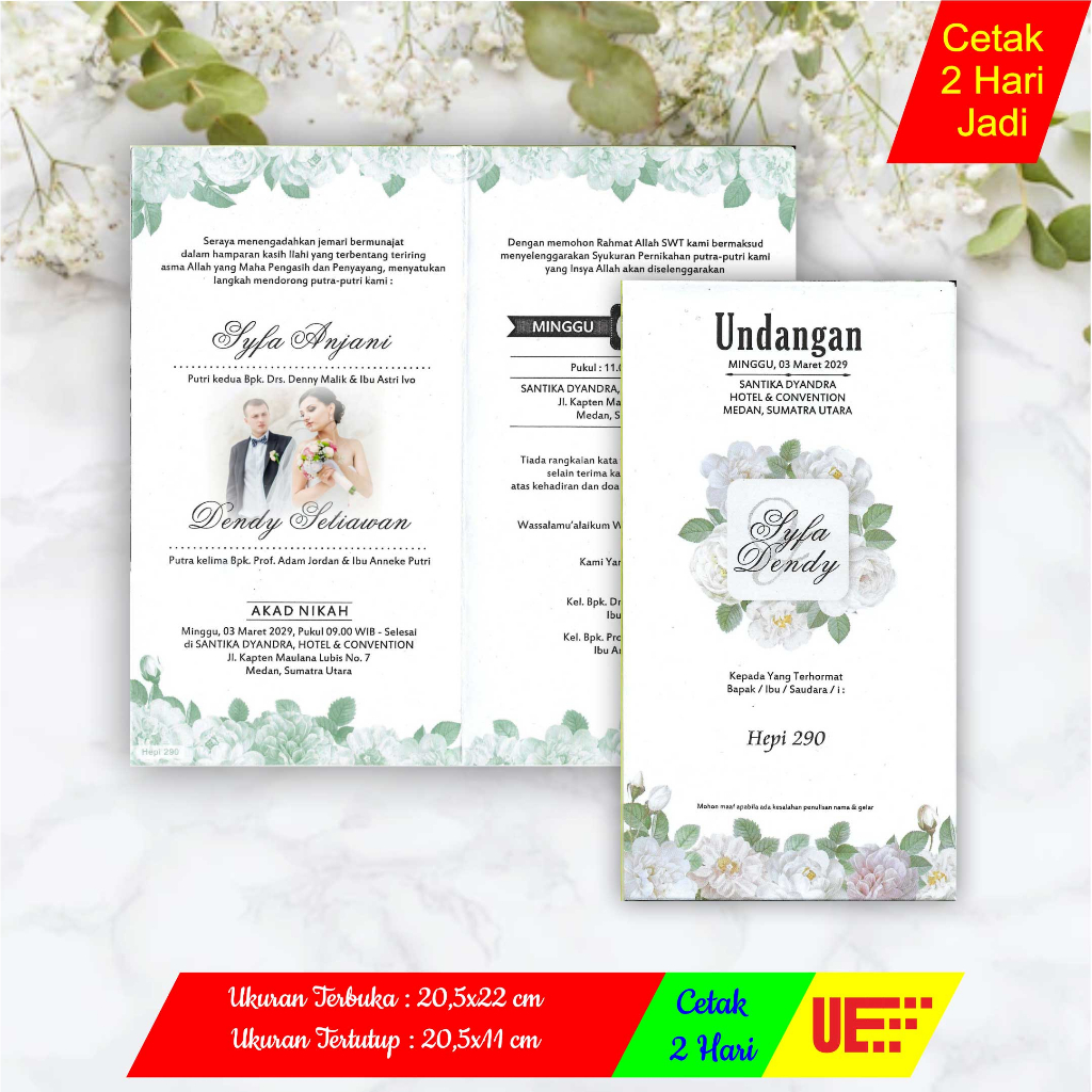 Jual Undangan Pernikahan Murah Mewah Cantik Elegan Unik Blangko Hepi