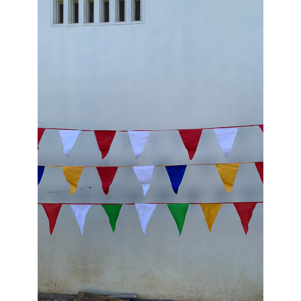 Jual Bendera Segitiga Merah Putih Warna Warni Bendera Runtuy Bendera