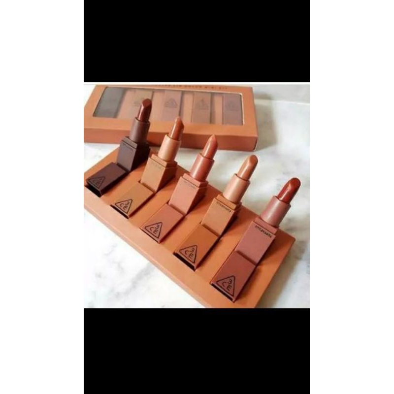 Jual Lipstick 3CE Papan Isi 5 Seri Nude Shopee Indonesia
