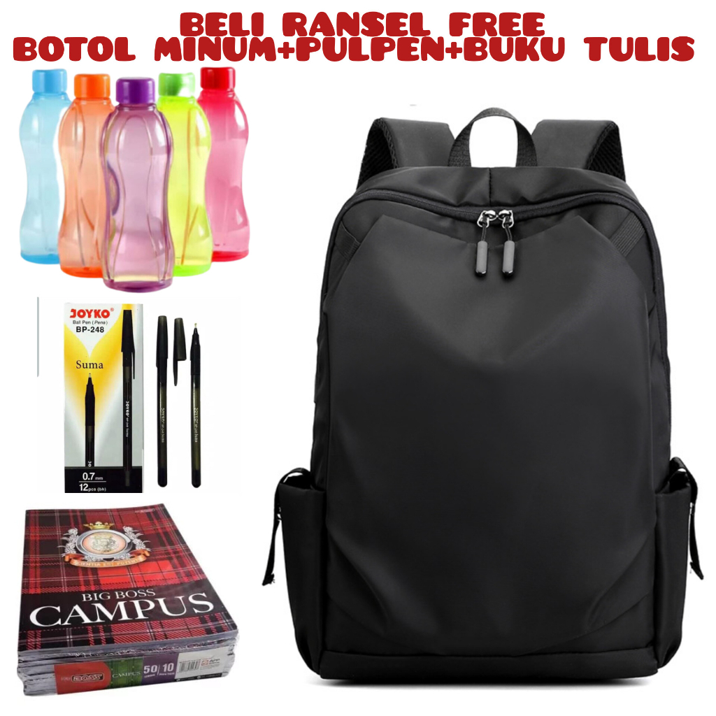 Jual Js Tas Ransel Laptop Kerja Sekolah Pria Anti Air Bahan Longcham