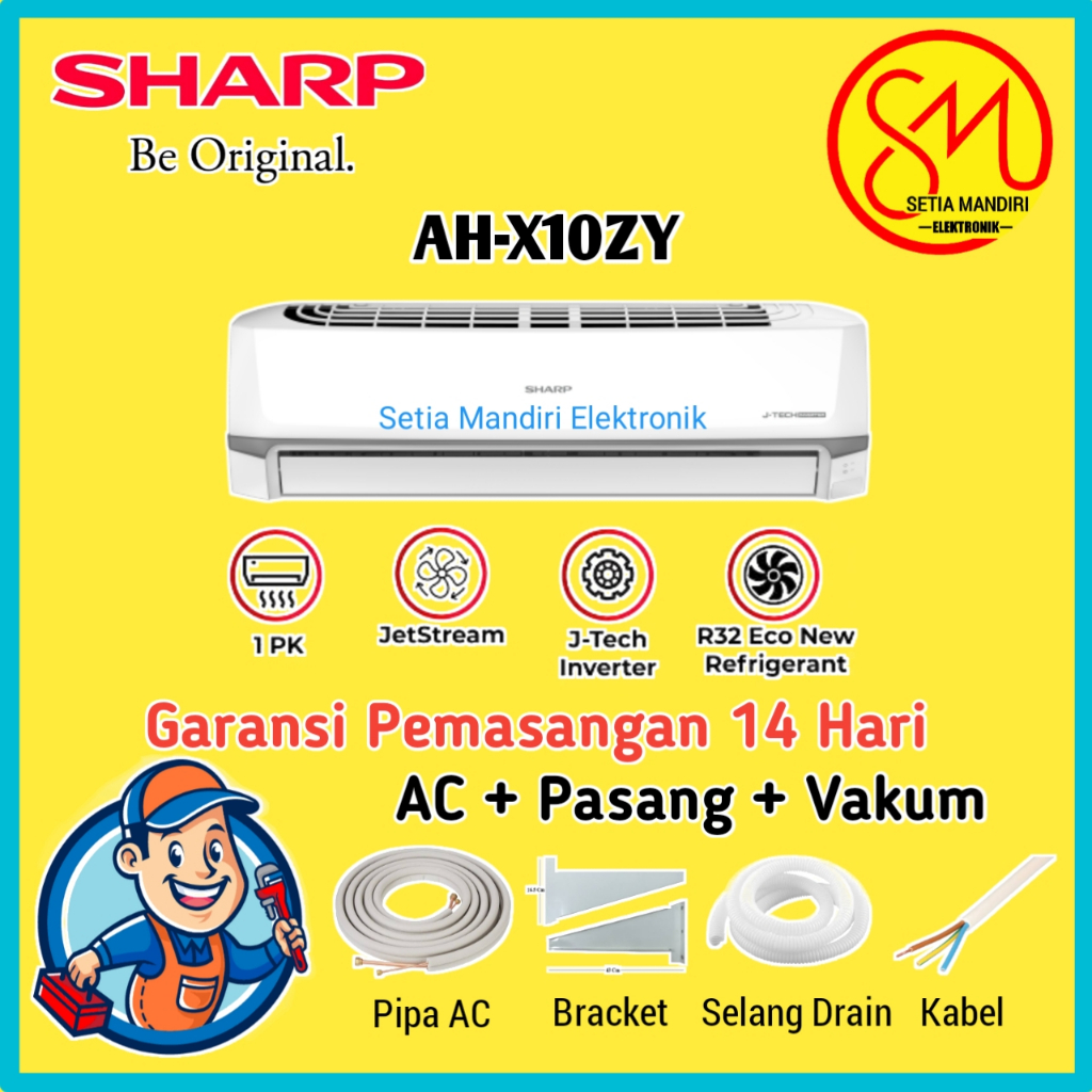 Jual Sharp AH X10ZY AC Split 1 PK Inverter Shopee Indonesia