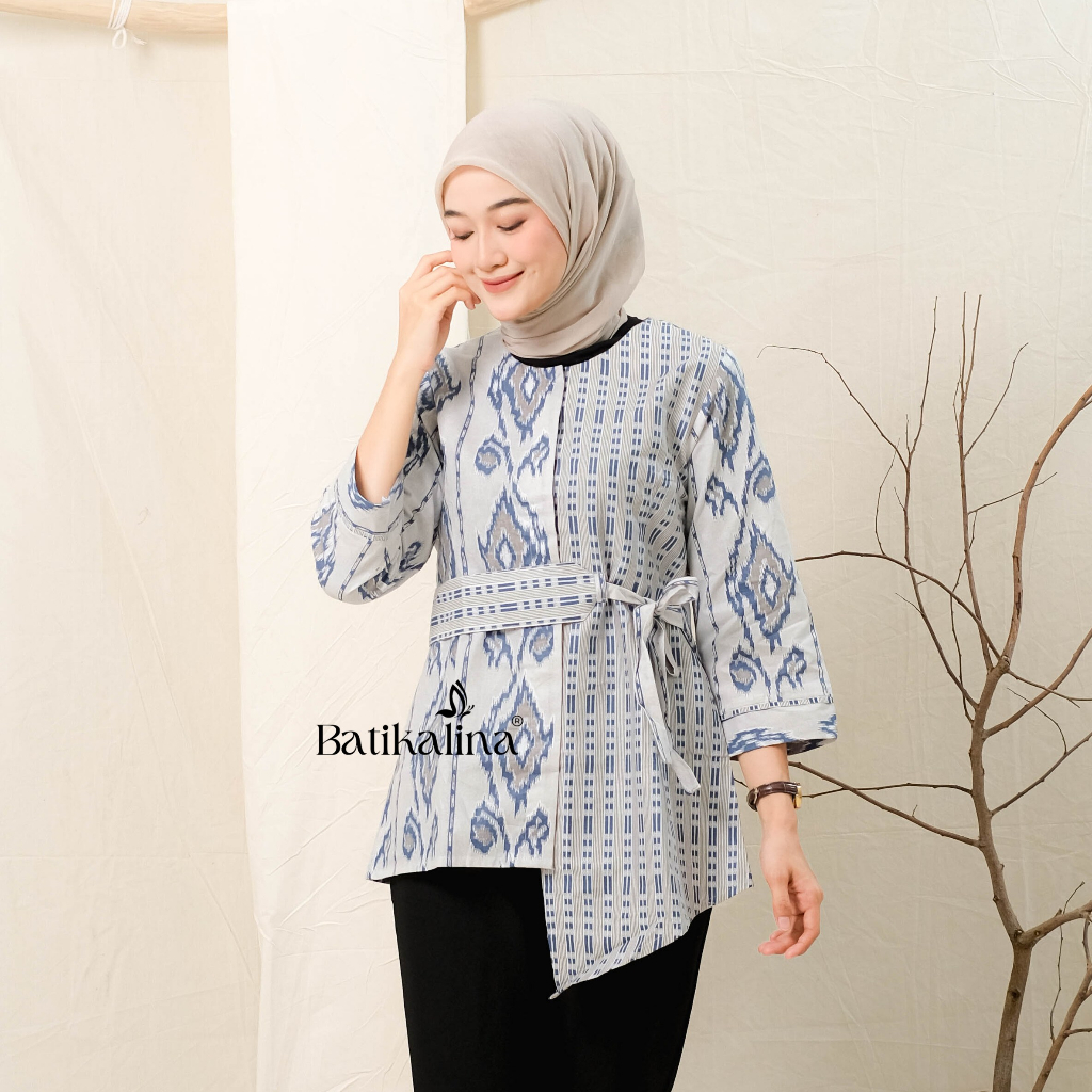 Jual Baju Batik Wanita Modern Atasan Blouse Batik Kerja Kantor Wanita