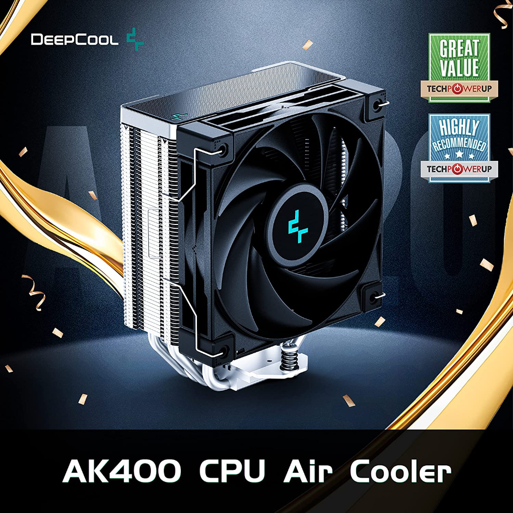 Jual DEEPCOOL AK400 BLACK SINGLE TOWER CPU PROCESSOR AIR COOLER