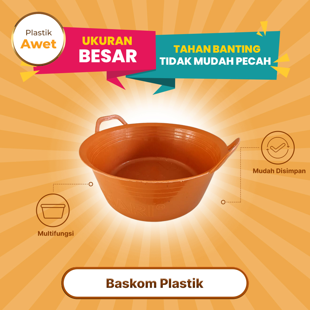 Jual Baskom Plastik Besar Jumbo Serbaguna Kuping Anti Pecah Liter Bak