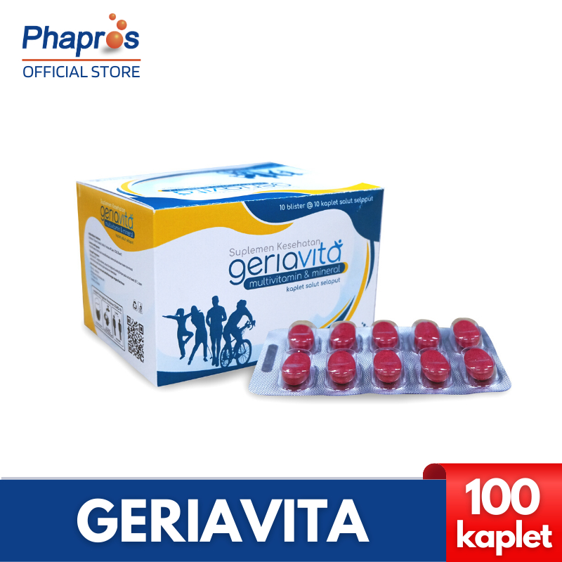 Jual Geriavita Box 100 Kaplet Salut Selaput Shopee Indonesia