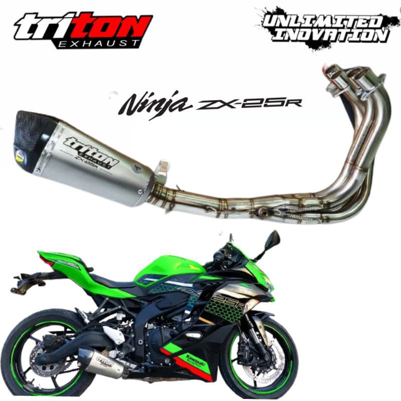 Jual Knalpot Racing ZX25R ZX25RR ZX4R Original Triton Exhaust Type