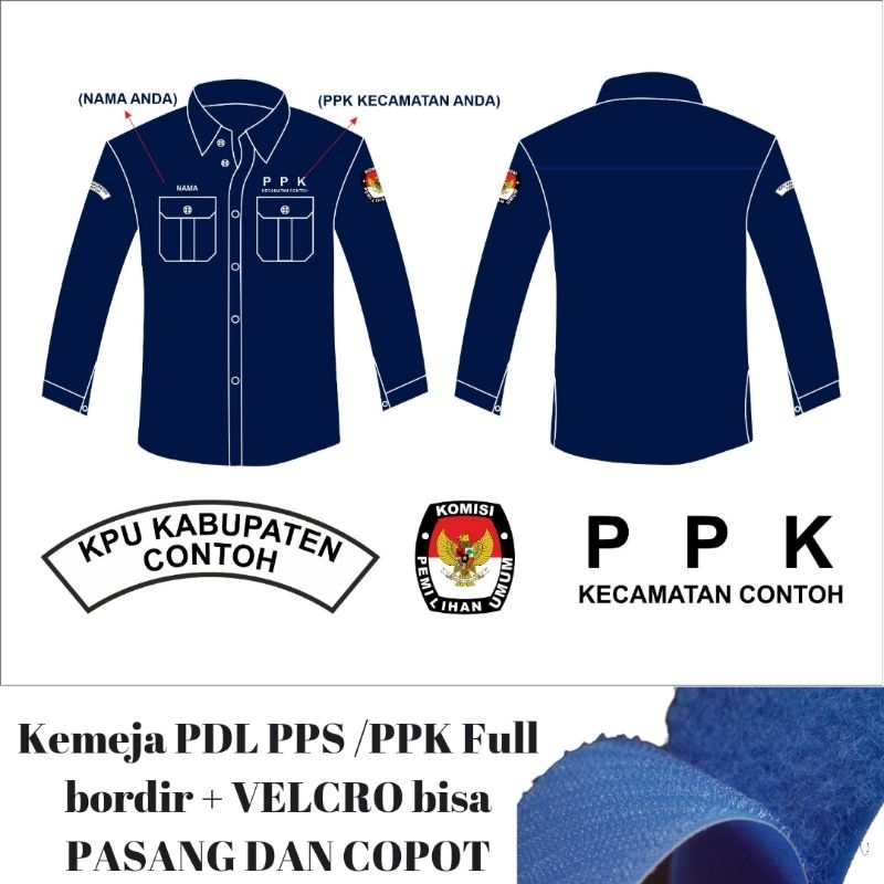 Jual Kemeja PPS PPK Velcro Perekat Bordir Shopee Indonesia