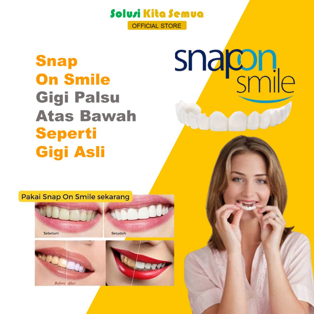 Jual Gigi Palsu Instan Atas Bawah Set Snap On Smile Original