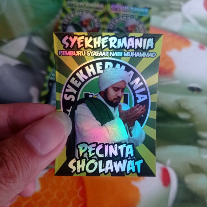 Jual Minimal Order Pcs Stiker Hologram Syekhermania Pecinta