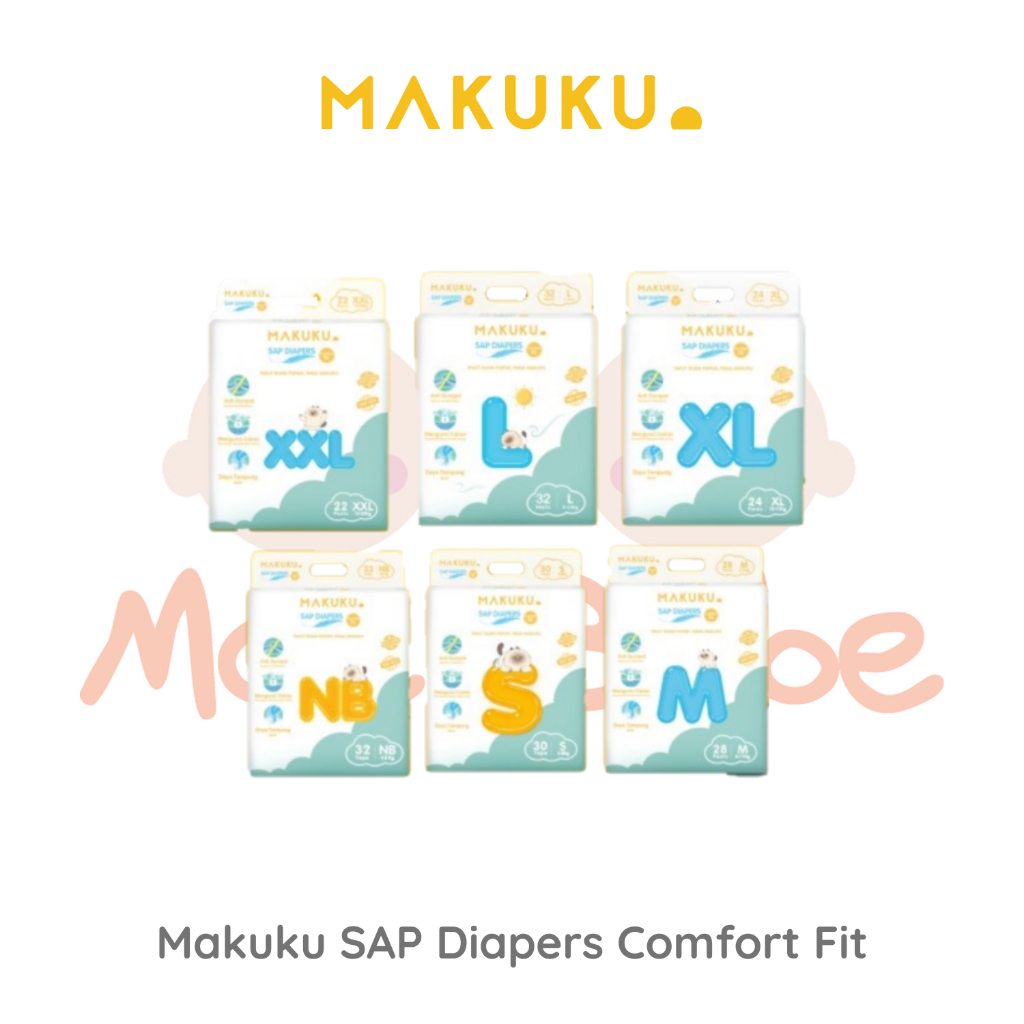 Jual Promo Makuku Sap Diapers Comfort Fit Popok Bayi Sekali Pakai