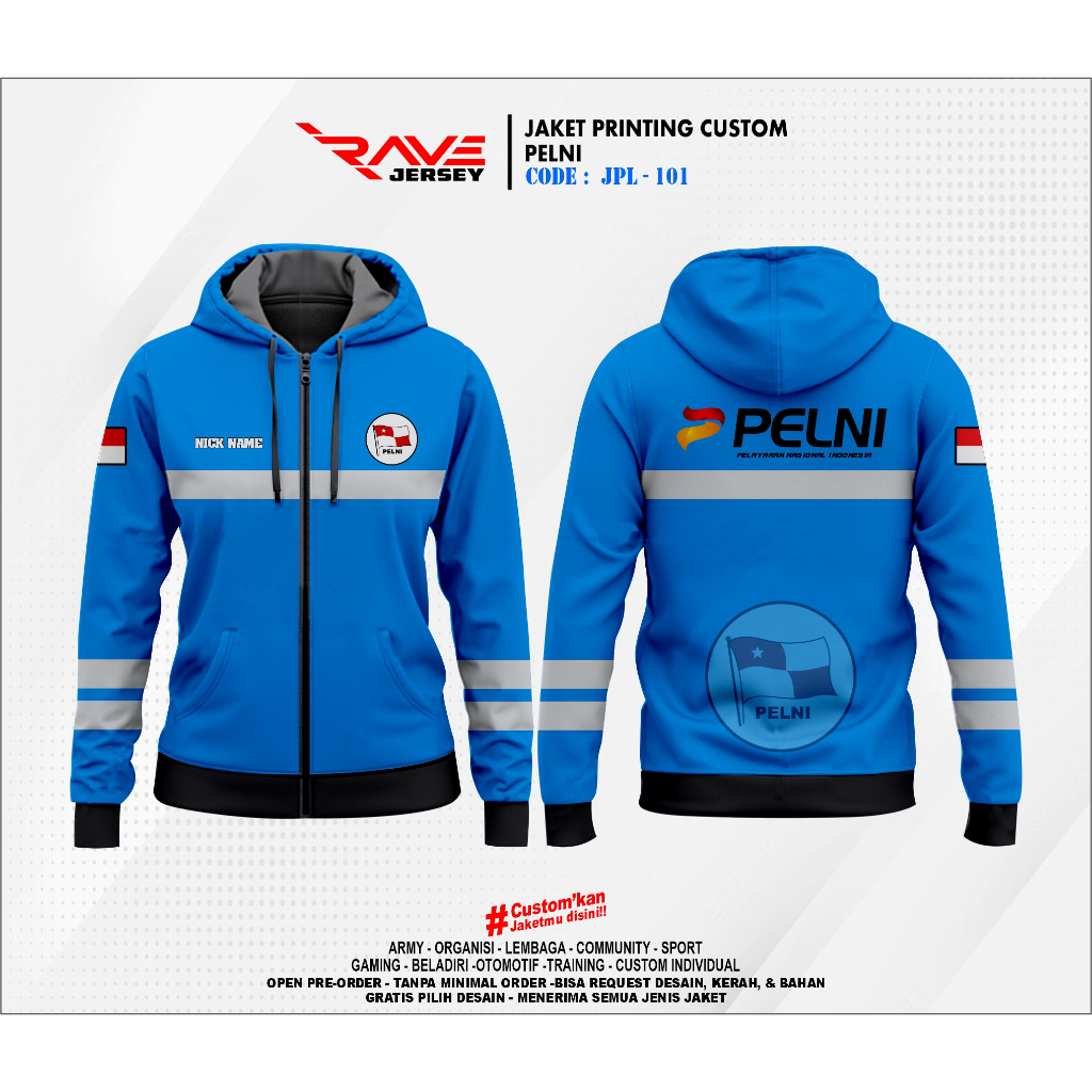 Jual Jaket Pt Pelni Pelayaran Nasional Indonesia Full Printing Sublim