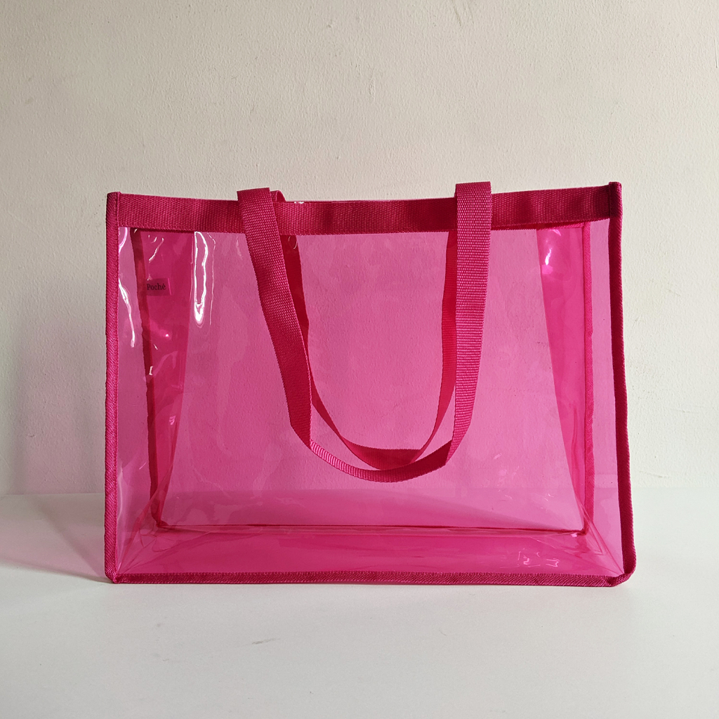 Jual Totebag Wanita Florida Pvc Tas Bahu Wanita Transparan Mika