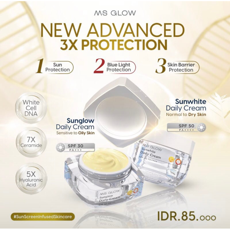 Jual Sunglow Sunwhite Daily Cream Ms Glow Day Cream Shopee Indonesia