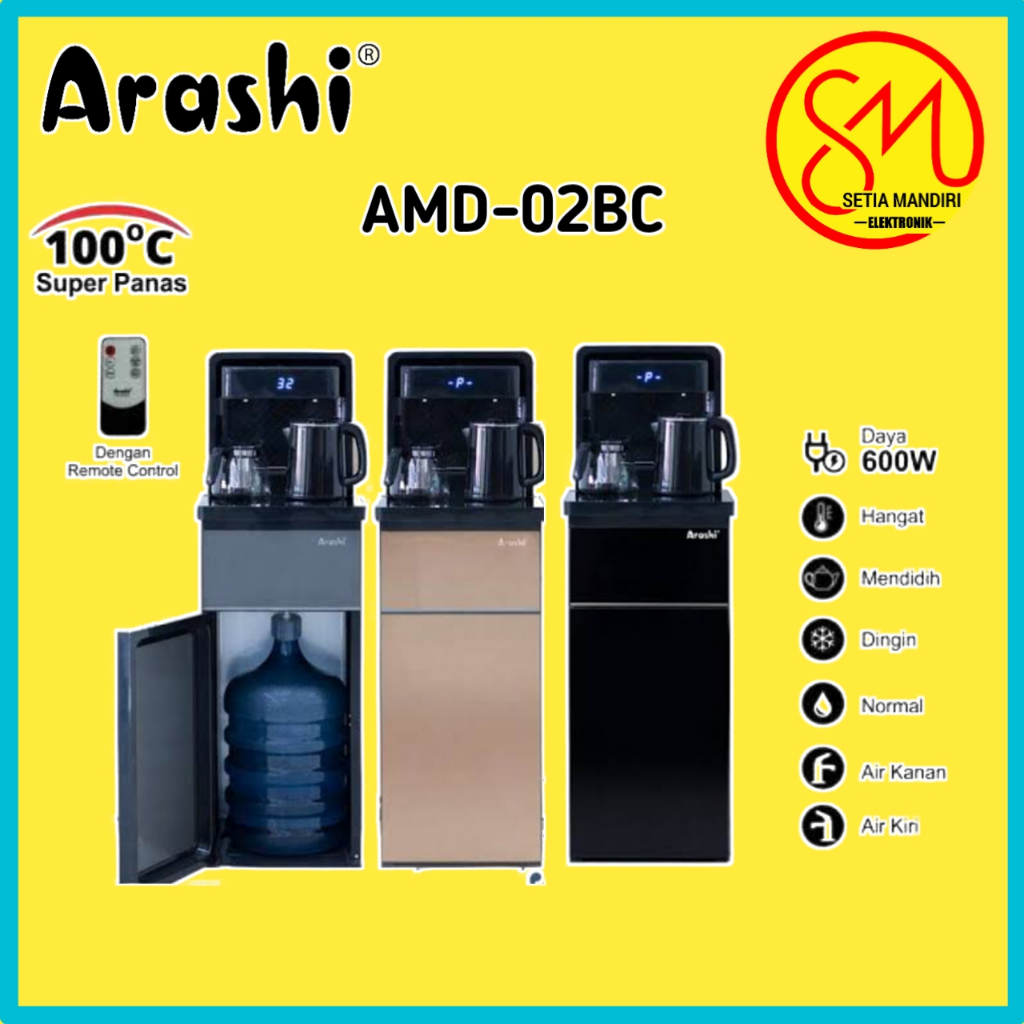 Jual Arashi Multifunction Dispenser AMD 02BC Hot Cool Galon Bawah