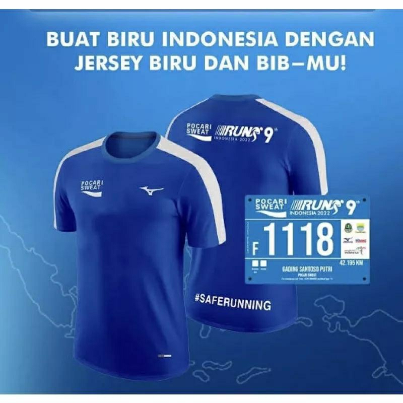 Jual Jersey Lari Pocari Sweat Run Indonesia 2022 2023 Free Nickname