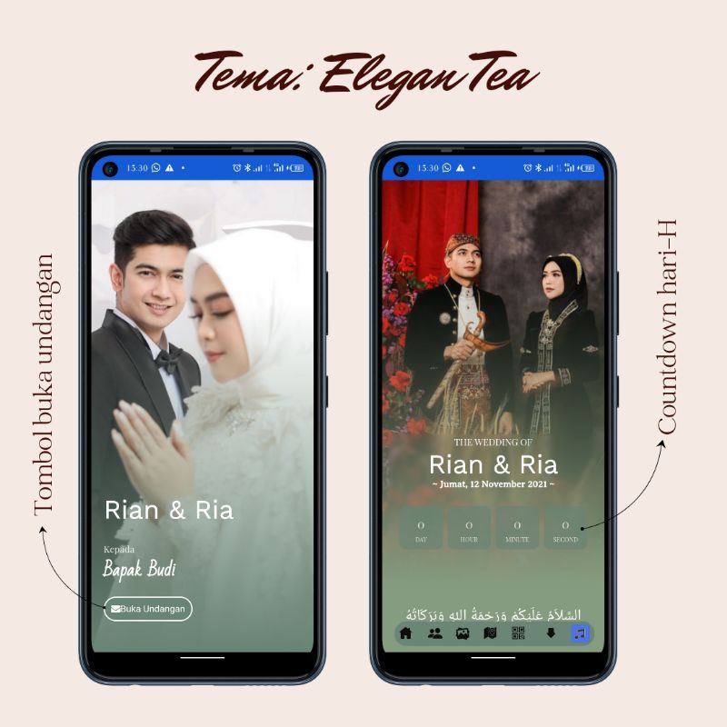 Jual Undangan Digital Pernikahan Tema Elegan Tea Shopee Indonesia