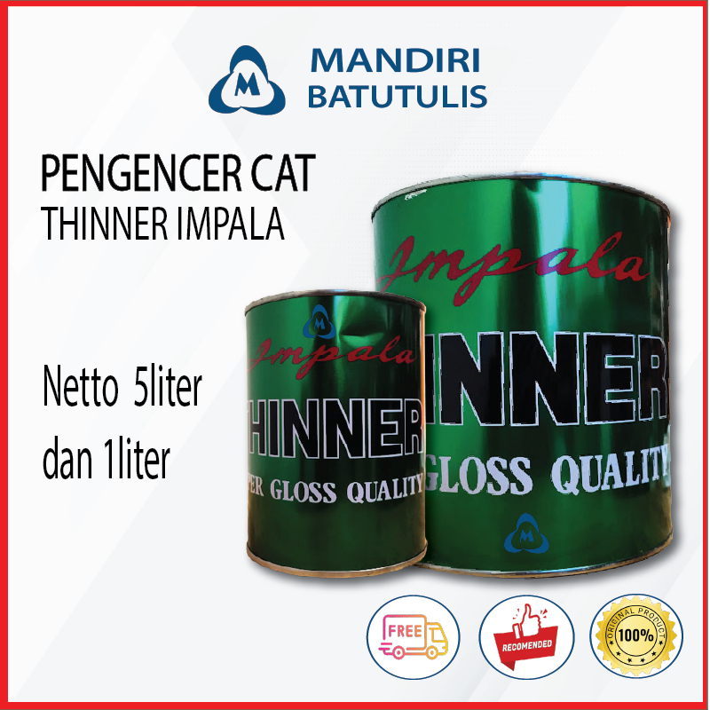 Jual Thinner Impala Kaleng Liter Tiner Impala Pengencer Cat