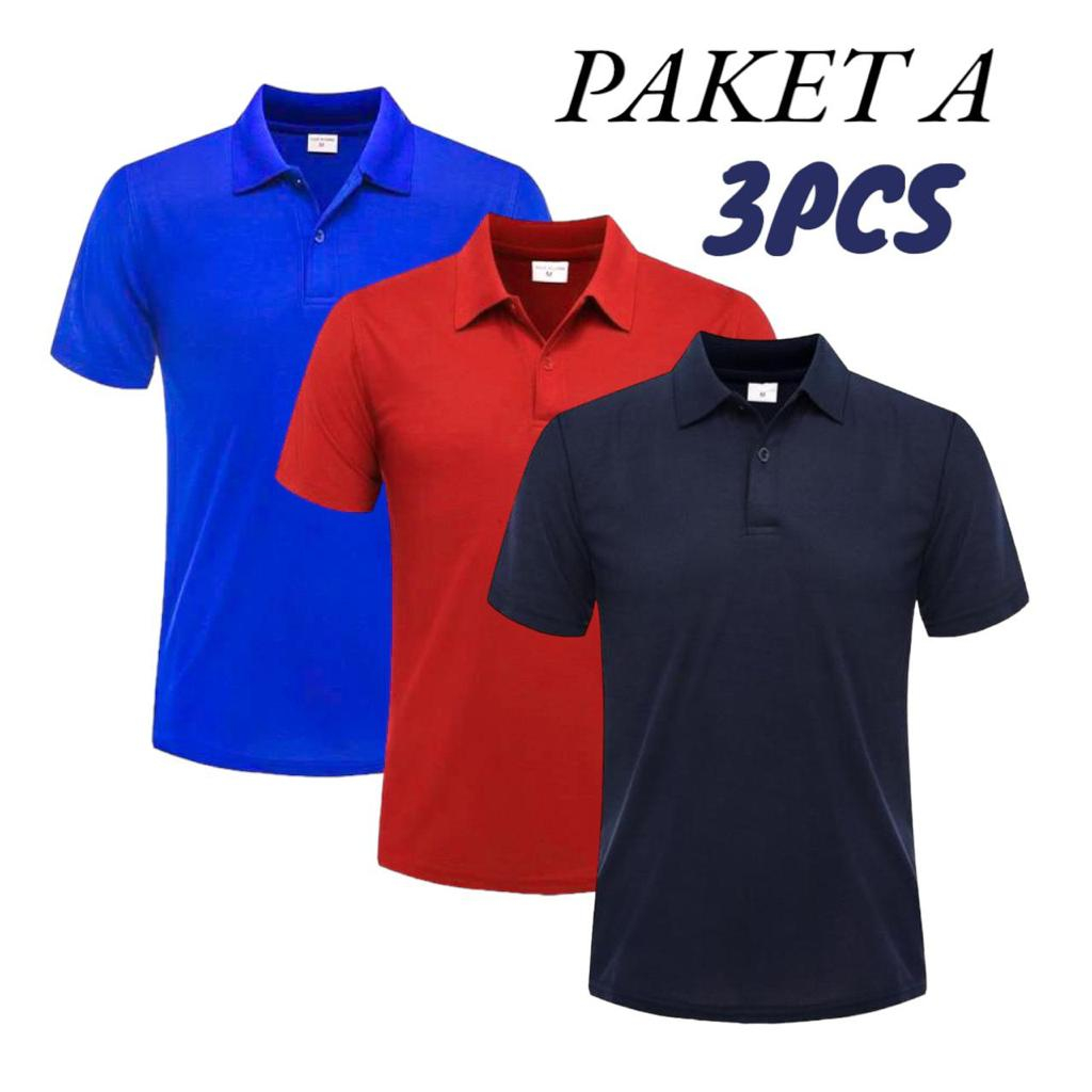 Jual Kaospolos Paket Pcs Kaos Polo Shirt Polos Lengan Pendek Kaos