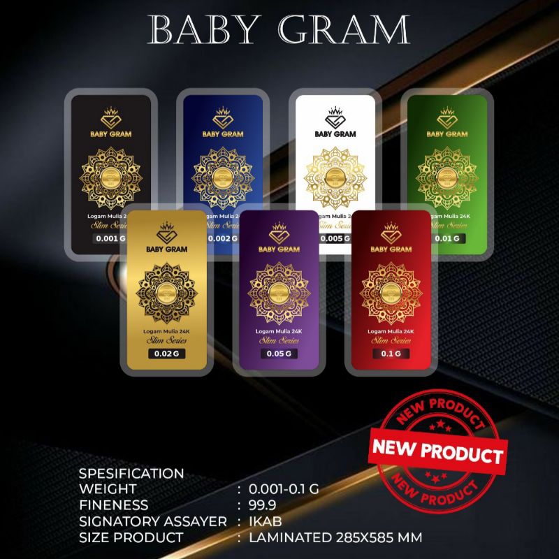 Jual Mini Slim Baby Gram Baby Gold 0 001 0 001 Gram Emas Mini Gold