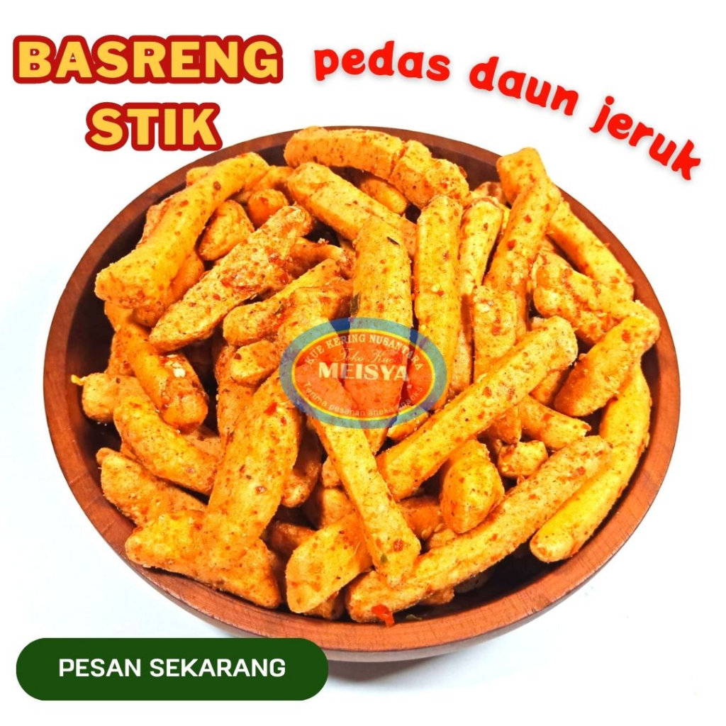 Jual Basreng Stik Pedas Daun Jeruk Basreng Stik Original 250g