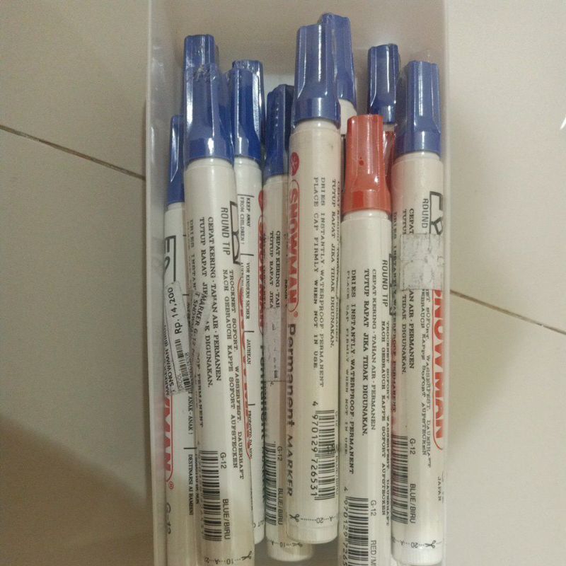 Jual SPIDOL SNOWMAN PERMANENT MARKER G12 Shopee Indonesia