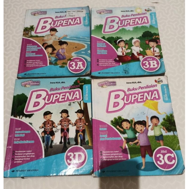 Jual Buku Penilaian BUPENA Untuk SD MI Kelas III Jilid 3A 3B 3C 3D