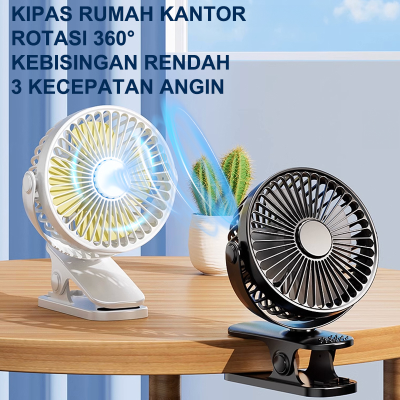 Jual Kipas Mini Clip Mini Fan Rotating Kipas Angin Meja Mini Jepit