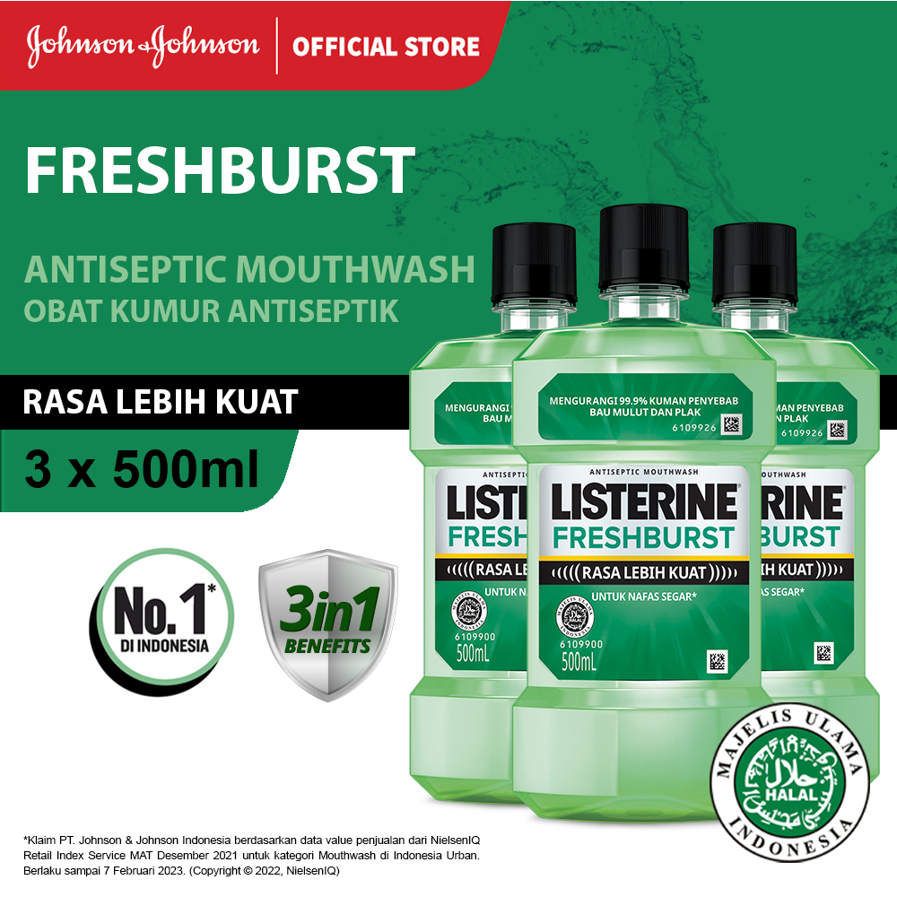 Jual Listerine Fresh Burst Antiseptic Mouthwash Obat Kumur Antiseptik