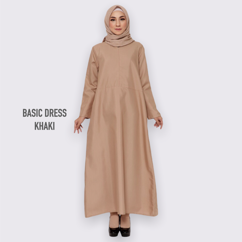 Jual Basic Dress Baju Gamis Abaya Wanita Muslim By Femine Ukuran