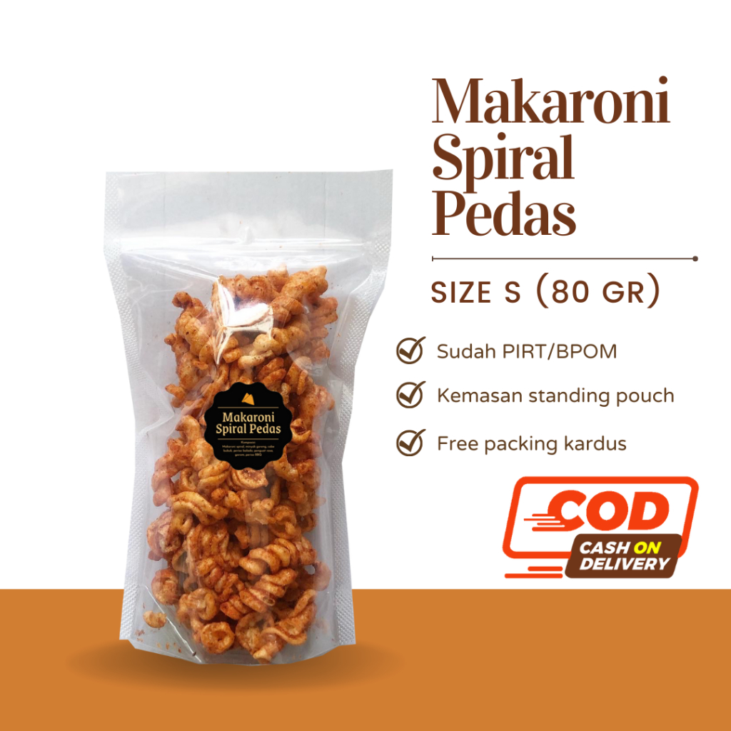 Jual DELISH SNACKS Makaroni Spiral Pedas S 80gr Snack Cemilan