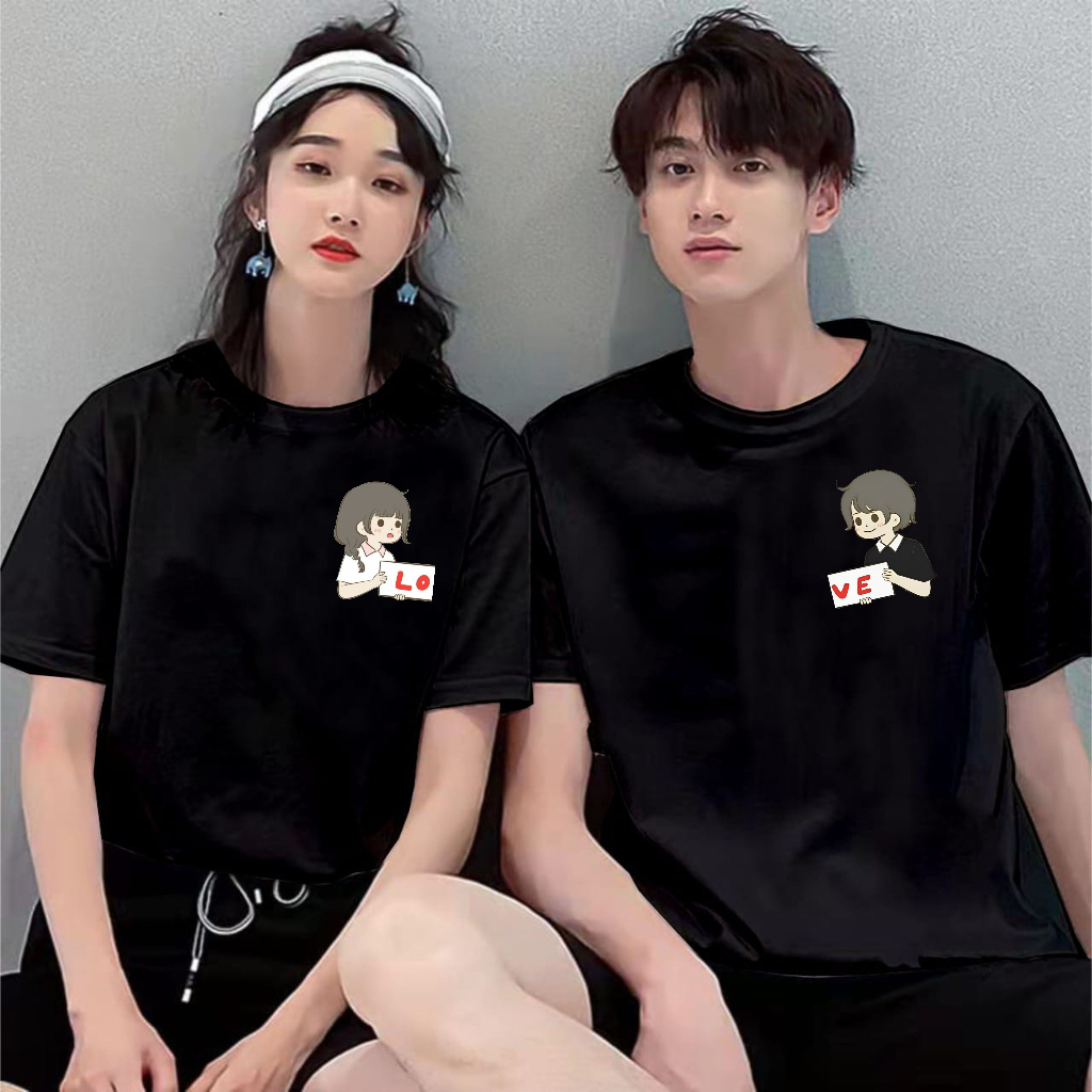 Jual Baju Kaos Couple Love Boy Girl Pasangan Pria Dan Wanita Katun