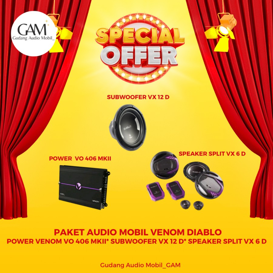 Jual PAKET AUDIO VENOM DIABLO RESMI BERGARANSI Shopee Indonesia