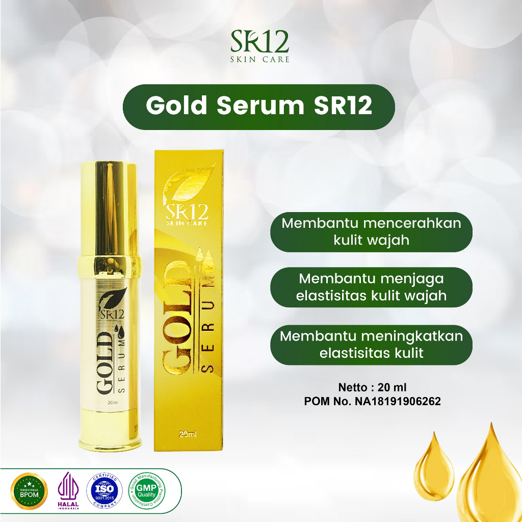 Jual Gold Serum Sr Skincare Serum Essence Anti Aging Untuk Wajah