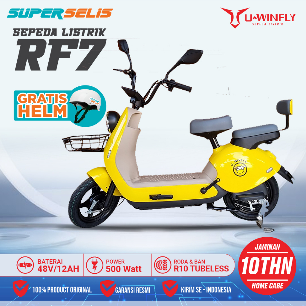 Jual Sepeda Listrik Uwinfly RF7 Redfish RF 7 Electric Bike Garansi