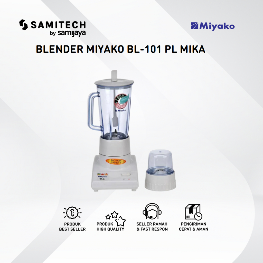 Jual BLENDER MIYAKO 2IN1 BL 101PL BL101PL BL 101 PL MIKA KAPASITAS 1L