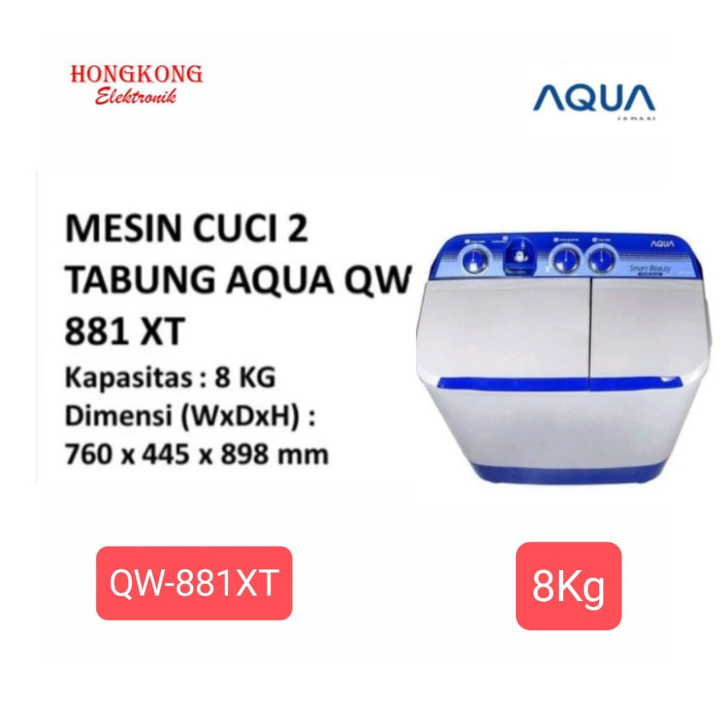 Jual Mesin Cuci Aqua Japan Qw Xt Tabung Kg Qw Xt Shopee