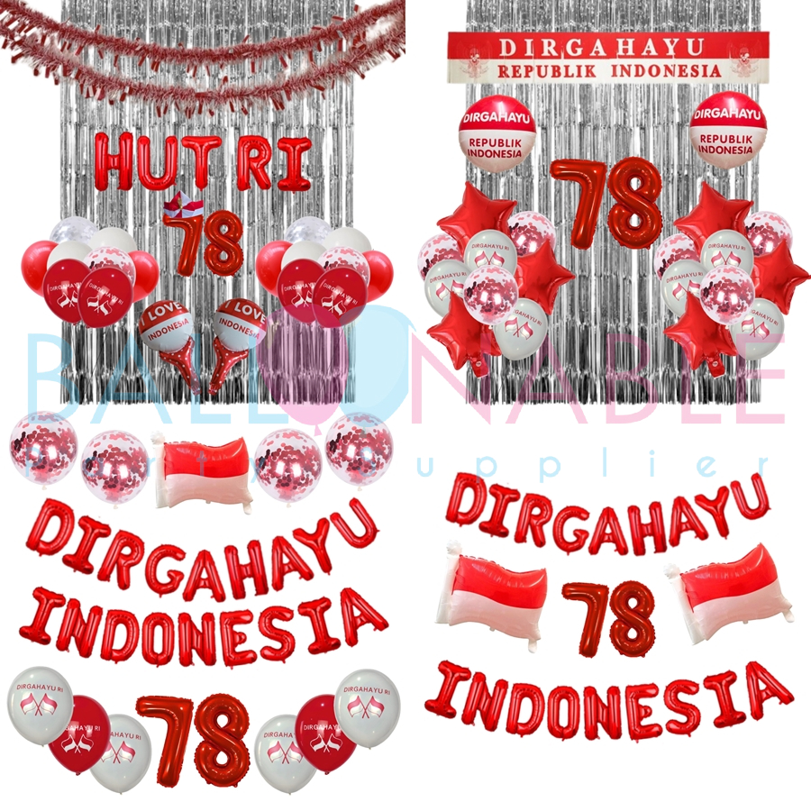 Jual Paket Dekorasi Dirgahayu Indonesia RI PD78 Shopee Indonesia