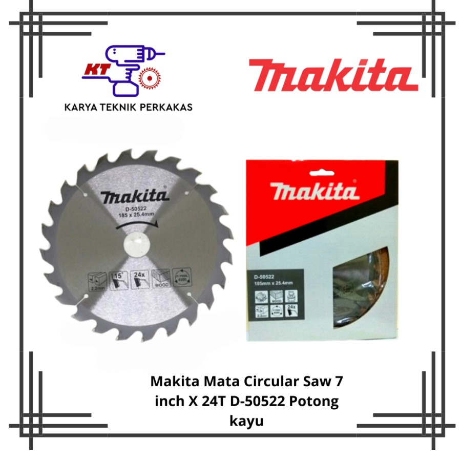 Jual Makita Mata Circular Saw 7 Inch X 24T D 50522 Potong Kayu Shopee