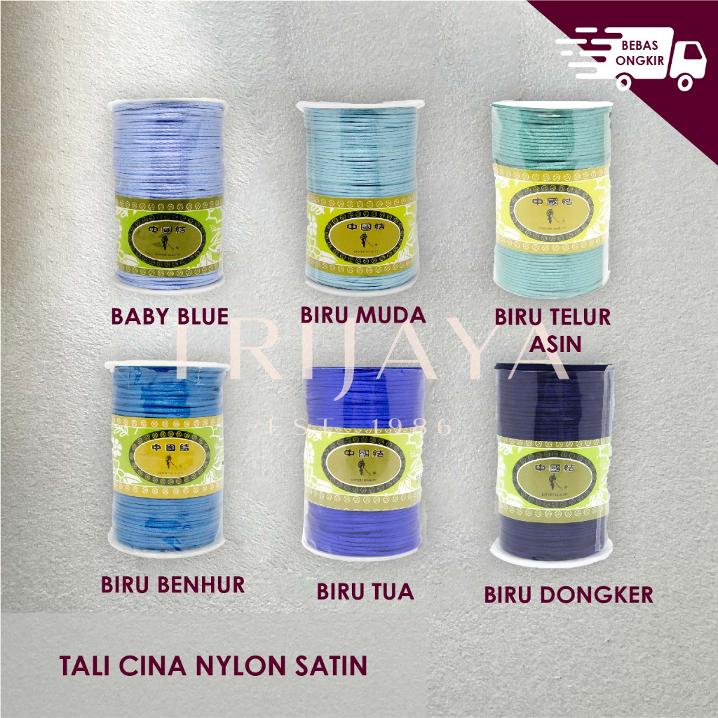 Jual Sinergi Jaya Tali Cina Nylon Satin Per Meter Shopee Indonesia