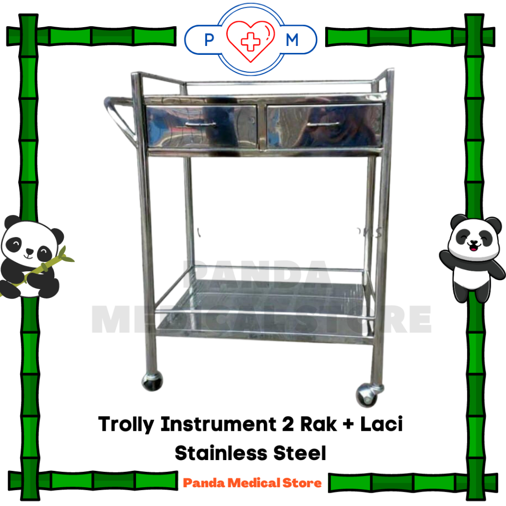 Jual Trolly Instrument Troli Instrumen Rak Susun Laci